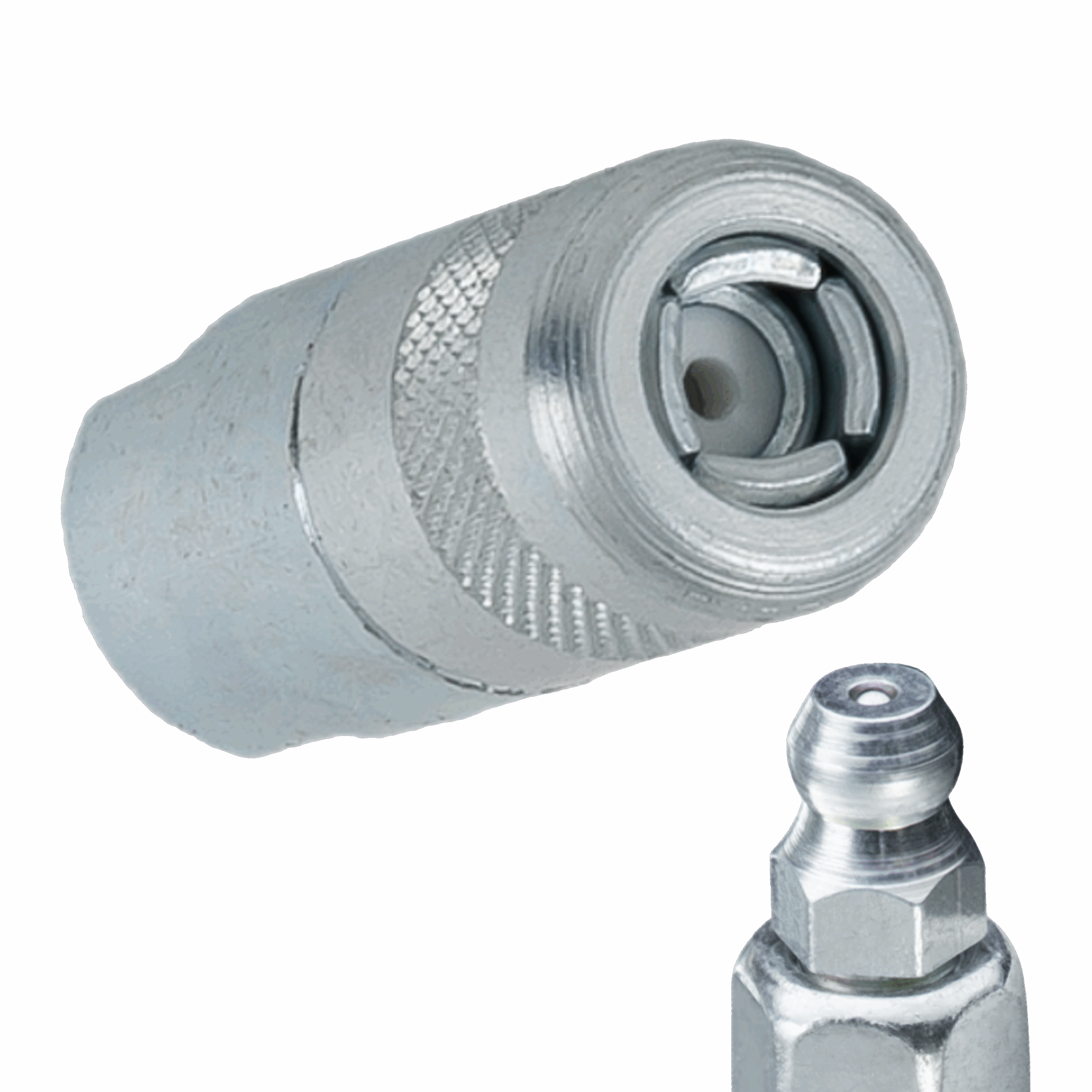 Zdjęcie czteroszczękowej nasady iniekcyjnej, dedykowanej dla kalamitek stożkowych.